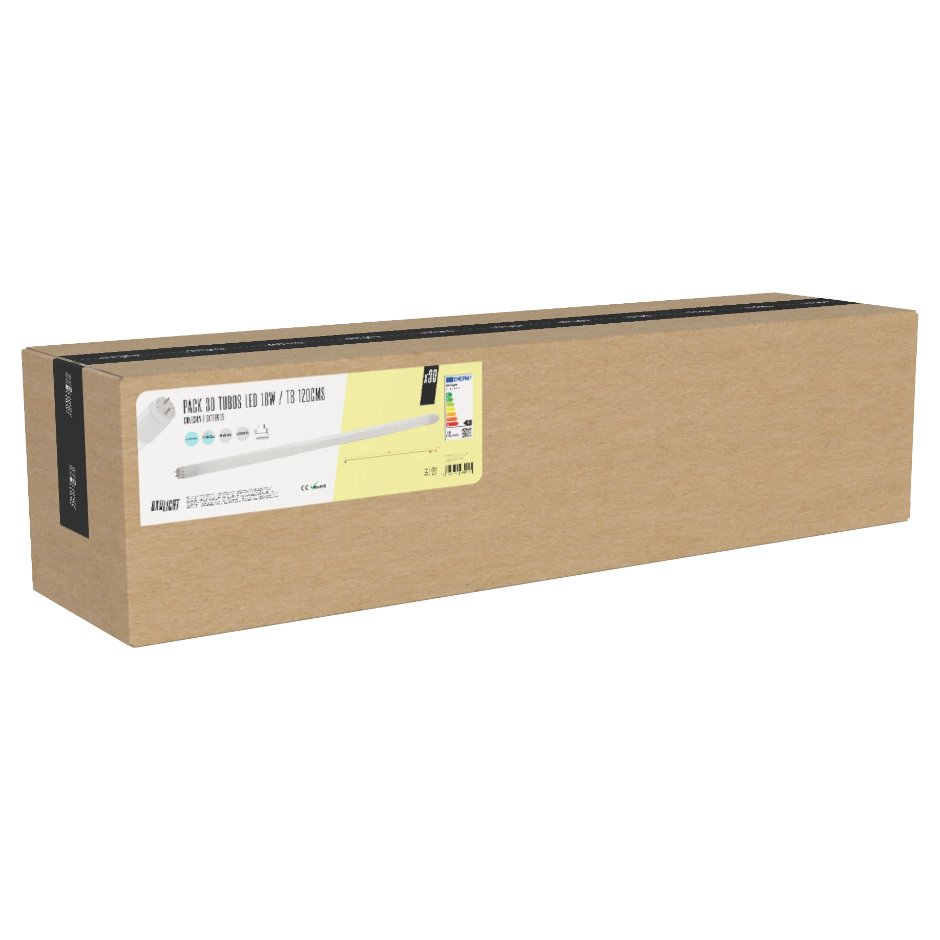 Pack 30 Tubos Led T8 18W 1.440Lm 6000ºK 1200mm 40.000H [BX3-T8-PC-1,2M-30-CW] - Image 2