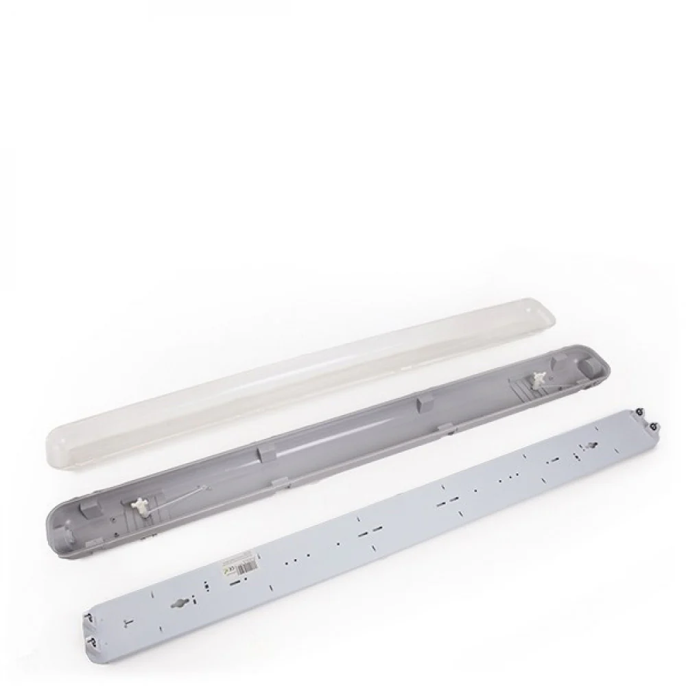 Pack 4 Equipo Estanco Para Dos Tubos Leds 1200Mm Abs/Pc clips acero inoxidable - Image 8