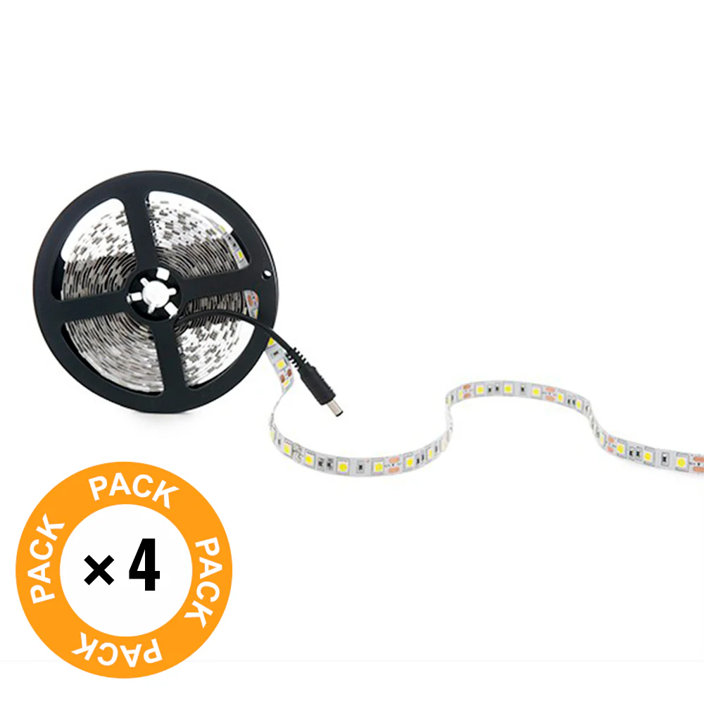 Pack 4 Tiras LED 72W 3780Lm 6000ºK 300 X SMD5050 12VDC x5M 40.000H  [PL219009W-PK4-AP] - Image 2