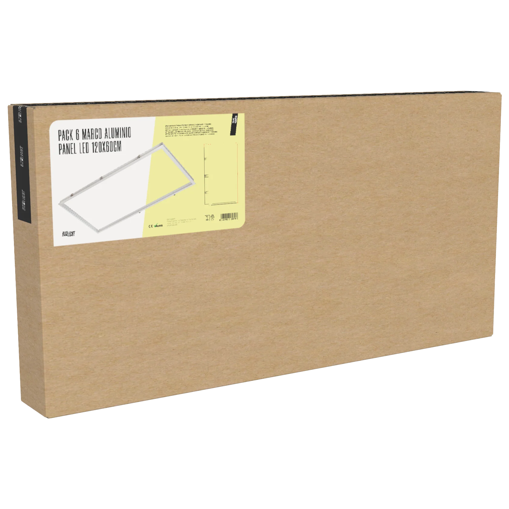 Pack 6 Marco AluMinio Panel Led 1200x600 [BX3-AF-1200x600] - Image 2