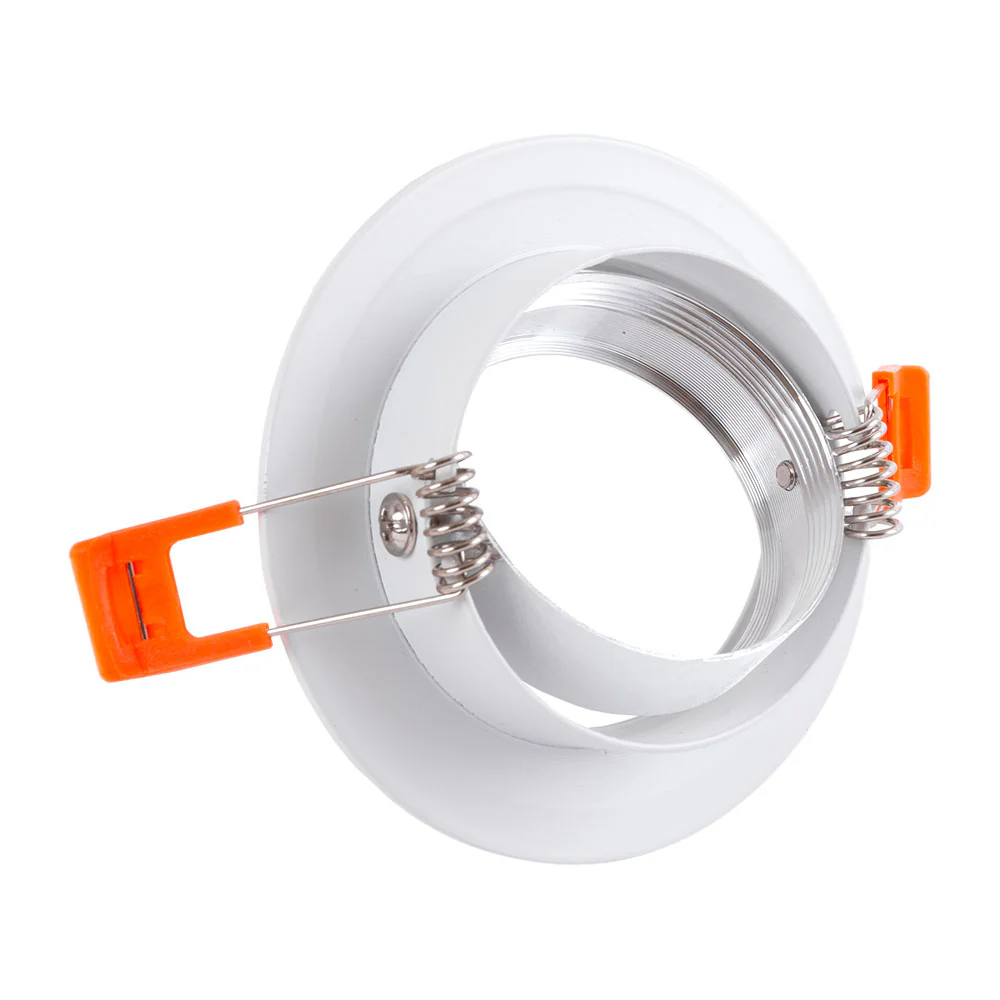 Pack 8 Aro Foco Downlight  Basculante Circular Aluminio Blanco 93Mm - Image 4