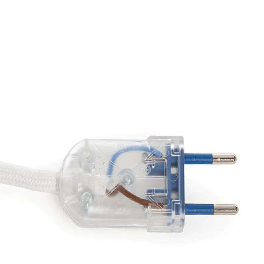 Pendel E27 Cable 5000Mm Blanco 3 X 0,75 Portalámparas Interruptor Rotativo Cobre - Jaula - Enchufe [AM-AT536 - Image 3