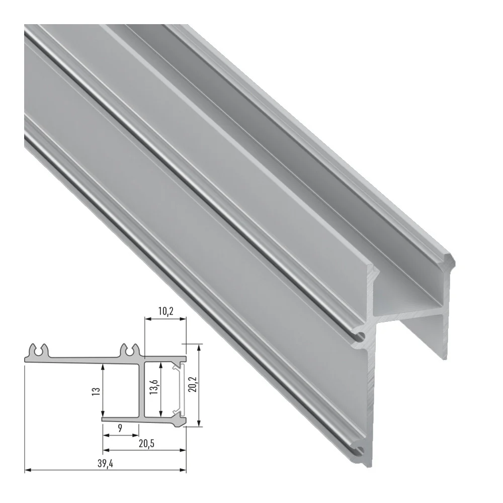 Perfíl Aluminio  APA12 2,02M - Anodizado Plata - Image 2