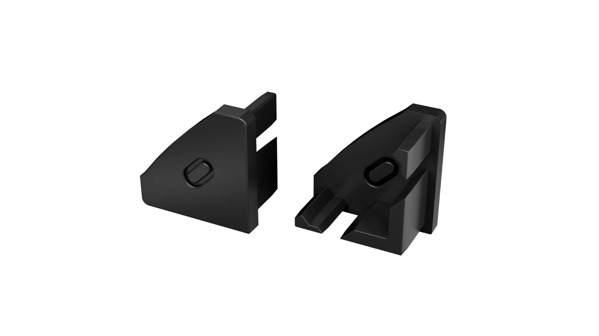 Perfíl Aluminio KIMERA-"BARDE" Anodizado Negro con Difusor Opal , Tapones y Clips Sujección 2,02M - Image 4