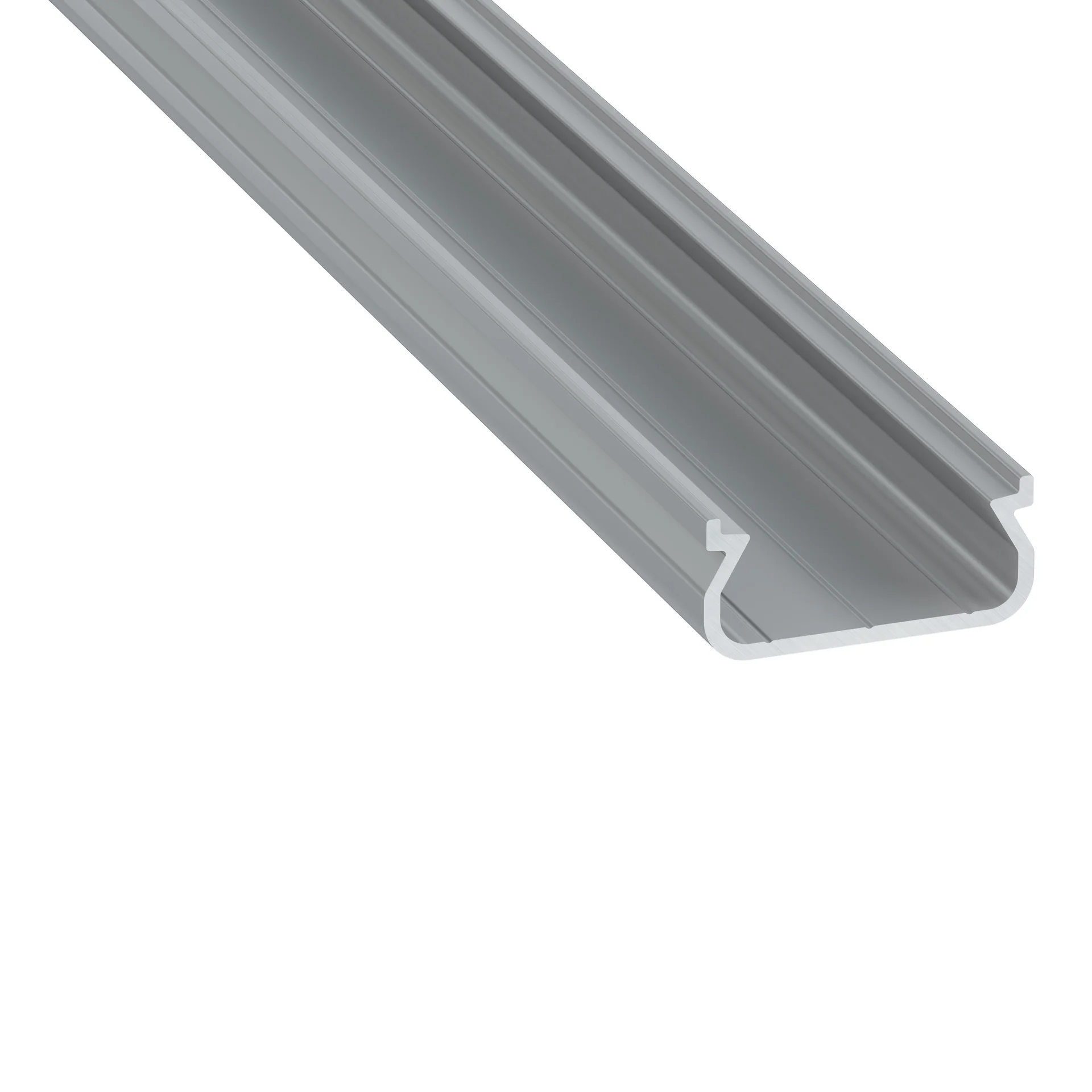 Perfíl Aluminio KIMERA-ORRE Anodizado Plata con Difusor Opal y Tapones 2,02M