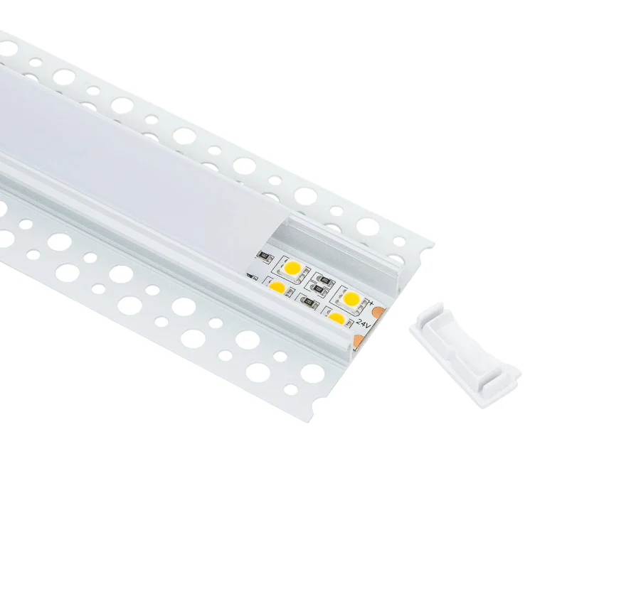 Perfil Aluminio para Tira LED Integración  - 30mm - con Difusor Opal - 2 Metros