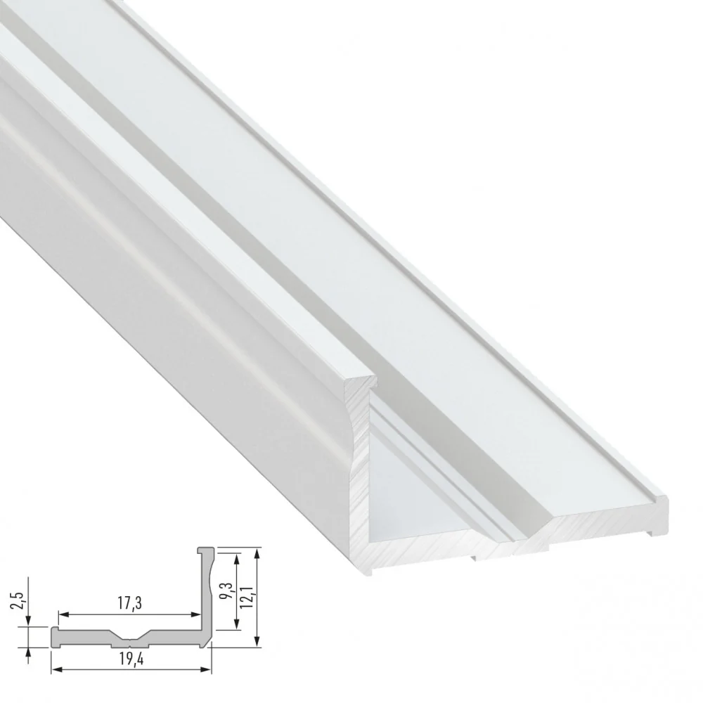 Perfíl Aluminio Tipo E 2,02M - Bruto - Image 2