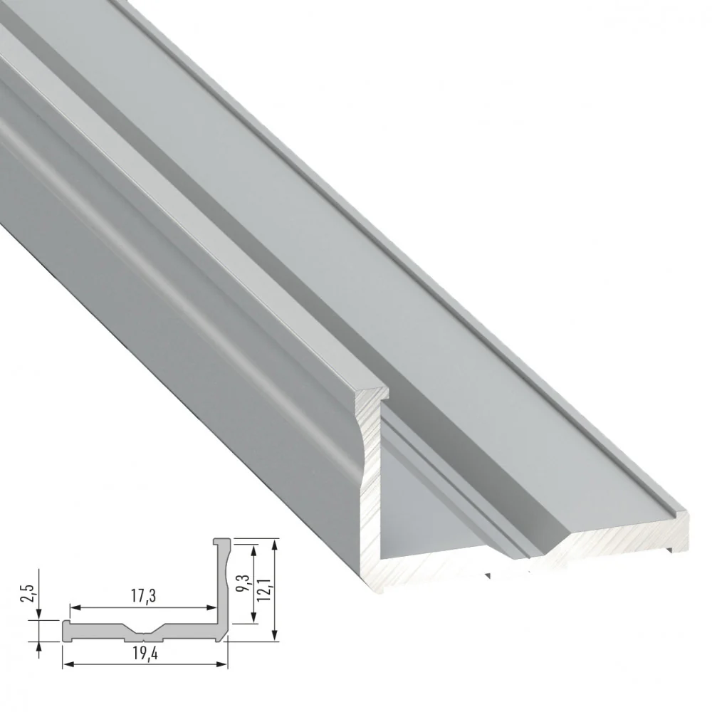 Perfíl Aluminio Tipo E 2,02M - Bruto - Image 3