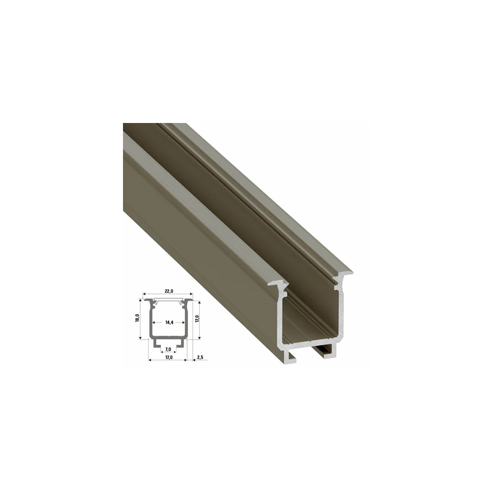 Perfíl Aluminio Tipo W 2,02M - Bruto - Image 4