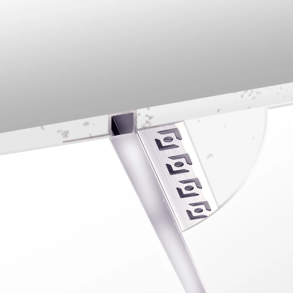 Perfíl de Aluminio para Empotrar Escayola/Pladur Tira Led 9mm  - 2M - Image 7