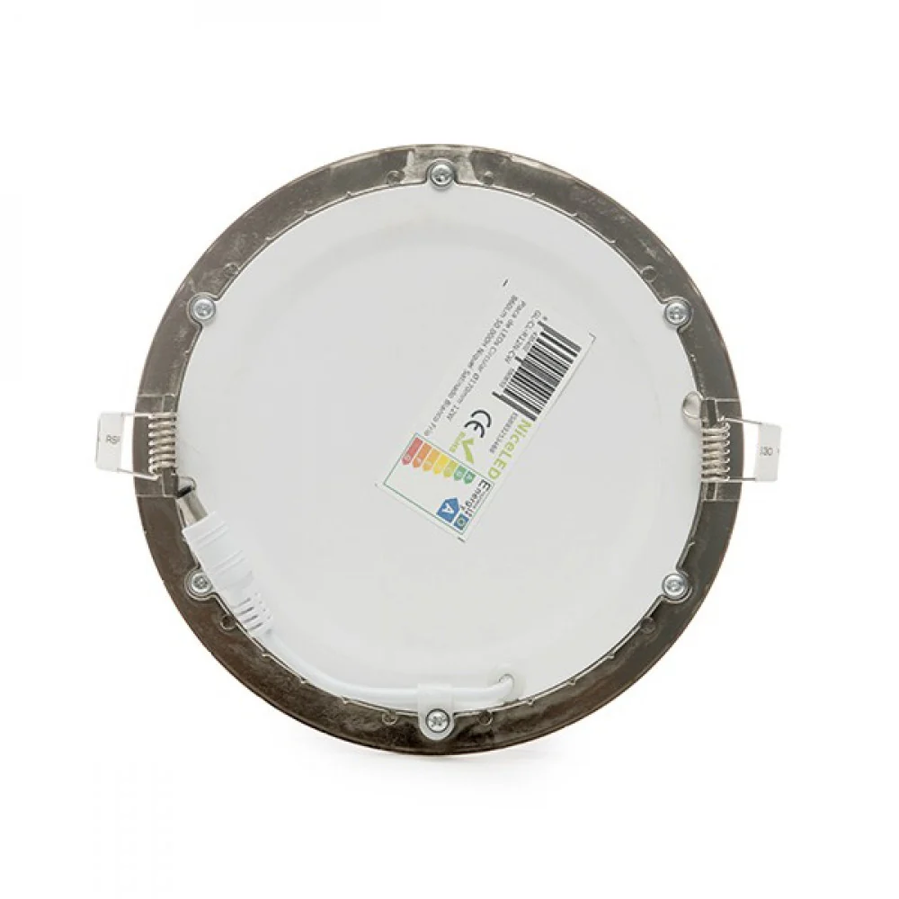 Placa LED 12W 1200Lm 6000ºK Circular Niquel Satinado 50.000H  [GL-CL-R12N-CW] - Image 5