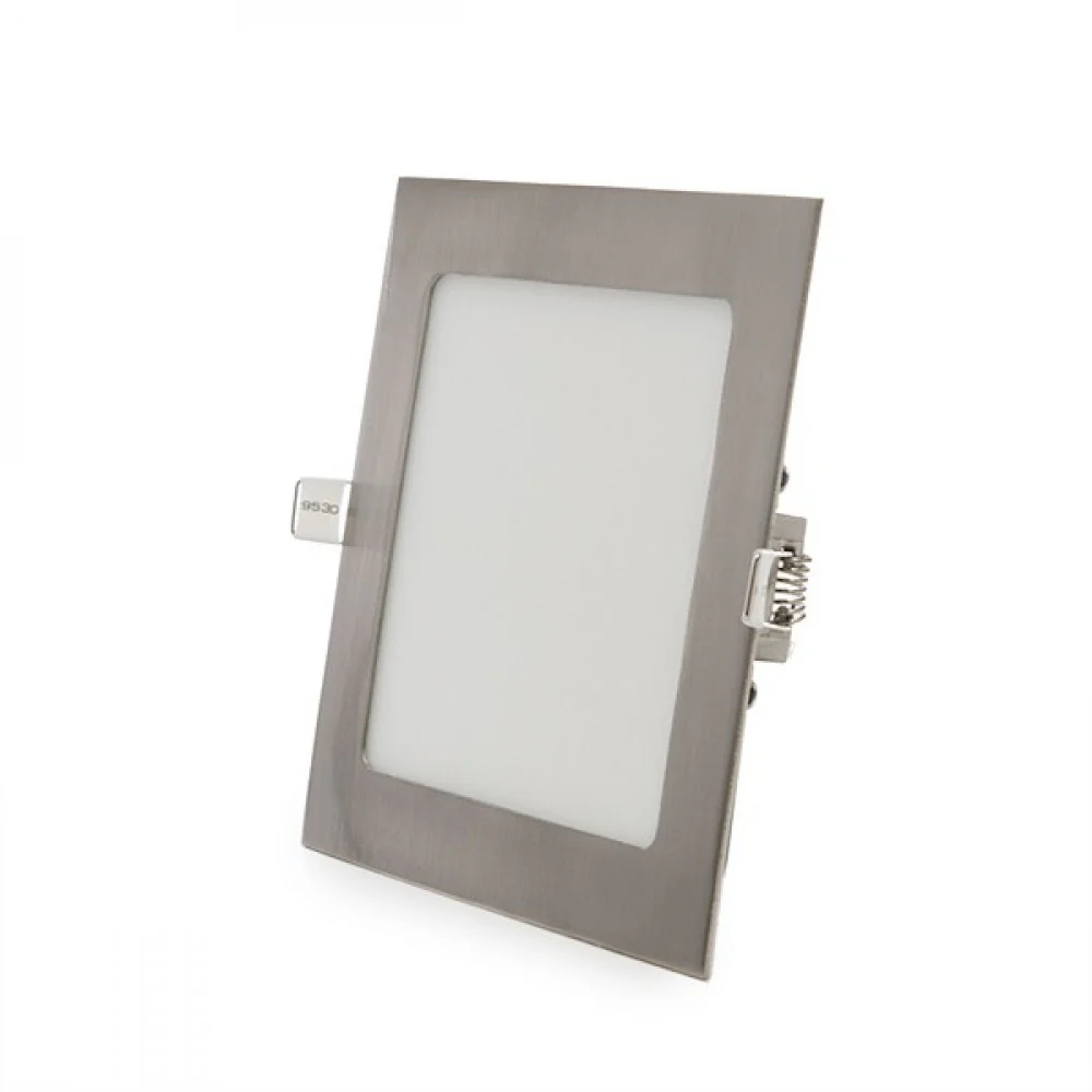 Placa LED 12W 1200Lm 6000ºK Cuadrada Niquel Satinado 50.000H  [GL-CL-S12N-CW]