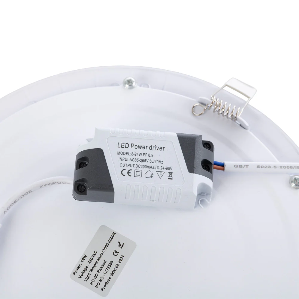 Placa LED 18W 1800Lm CCT (Tonalidad Luz Regulable) 3000-6000ºK Circular 40.000H  [HO-GP-LZ-3-M-CCT] - Image 3