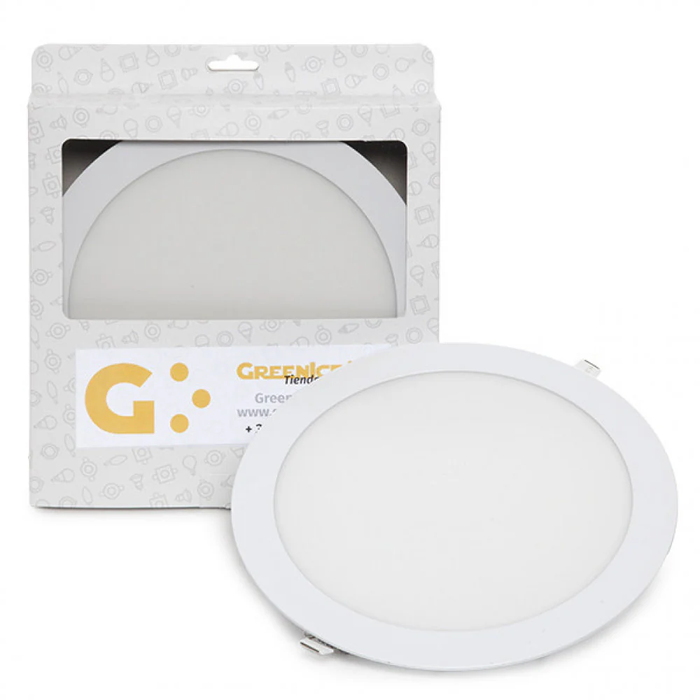 Placa LED 20W 1600Lm 6000ºK Circular Estuche Personalizado 40.000H [GR-RDP15-20W-CW-EP01]