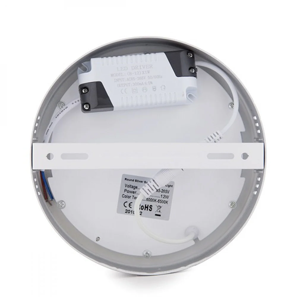 Plafón LED 12W 1200Lm 6000ºK Circular Cromado 40.000H  [GR-MZMD01C-12W-CW] - Image 4