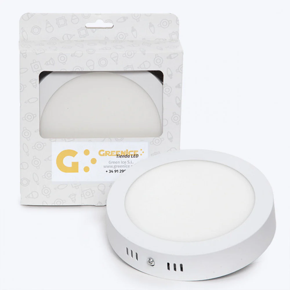 Plafón LED 12W 930Lm 6000ºK Circular Estuche Personalizado 40.000H [GR-MZMD01-12W-CW-EP02]