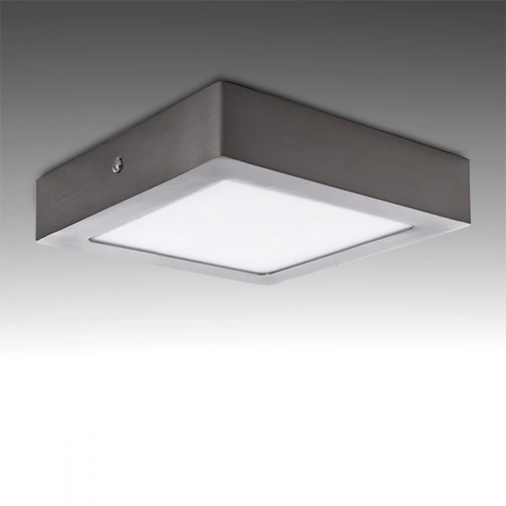 Plafón LED 18W 1800Lm 6000ºK Cuadrado Niquel Satinado 50.000H  [GL-PL SM18SN-CW]