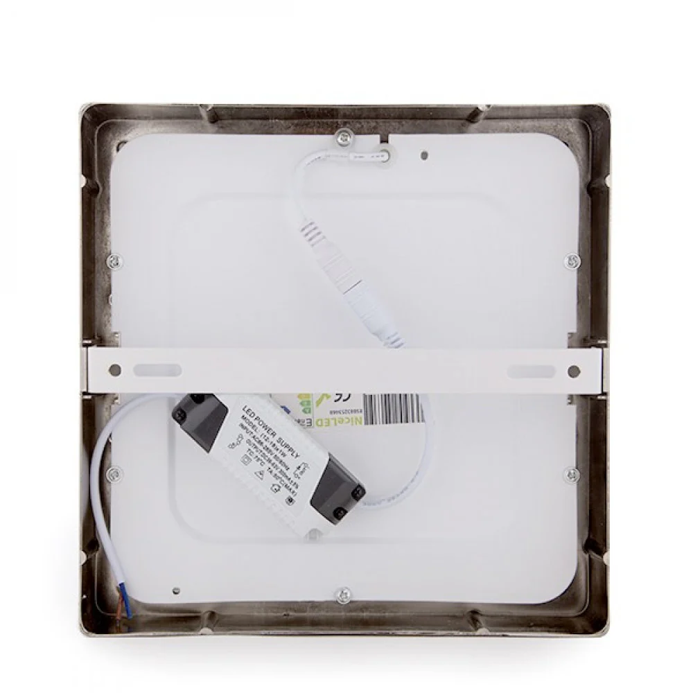 Plafón LED 18W 1800Lm 6000ºK Cuadrado Niquel Satinado 50.000H  [GL-PL SM18SN-CW] - Image 4