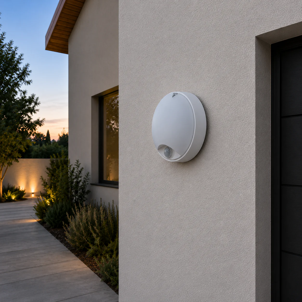 Plafón LED Exterior 10W 1000Lm CCT (Tonalidad Luz Regulable) 3000-4000-6500ºK  Detector Proximidad IP65 Acabado Blanco