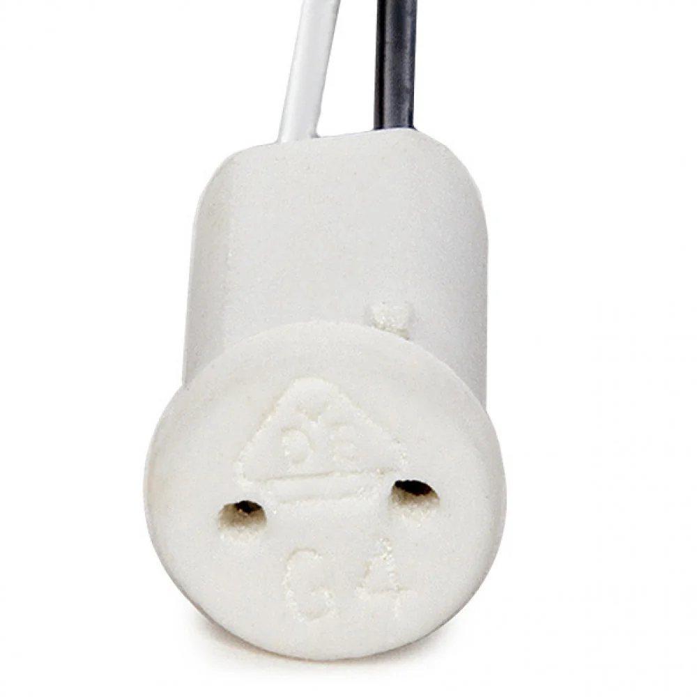 Portalámparas Cerámico G4/MR11 Cable 300Mm 180ºc