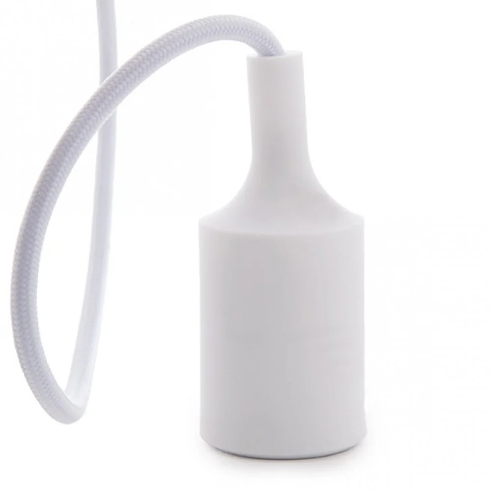 Portalámparas E27 Cable - Rosetón Blanco - Image 3