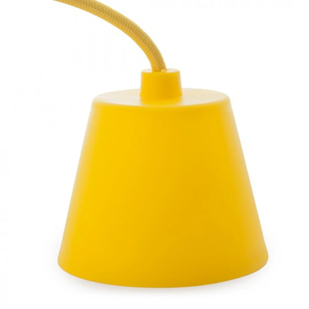 Portalámparas E27 Cable - Rosetón - Color Amarillo - Image 2