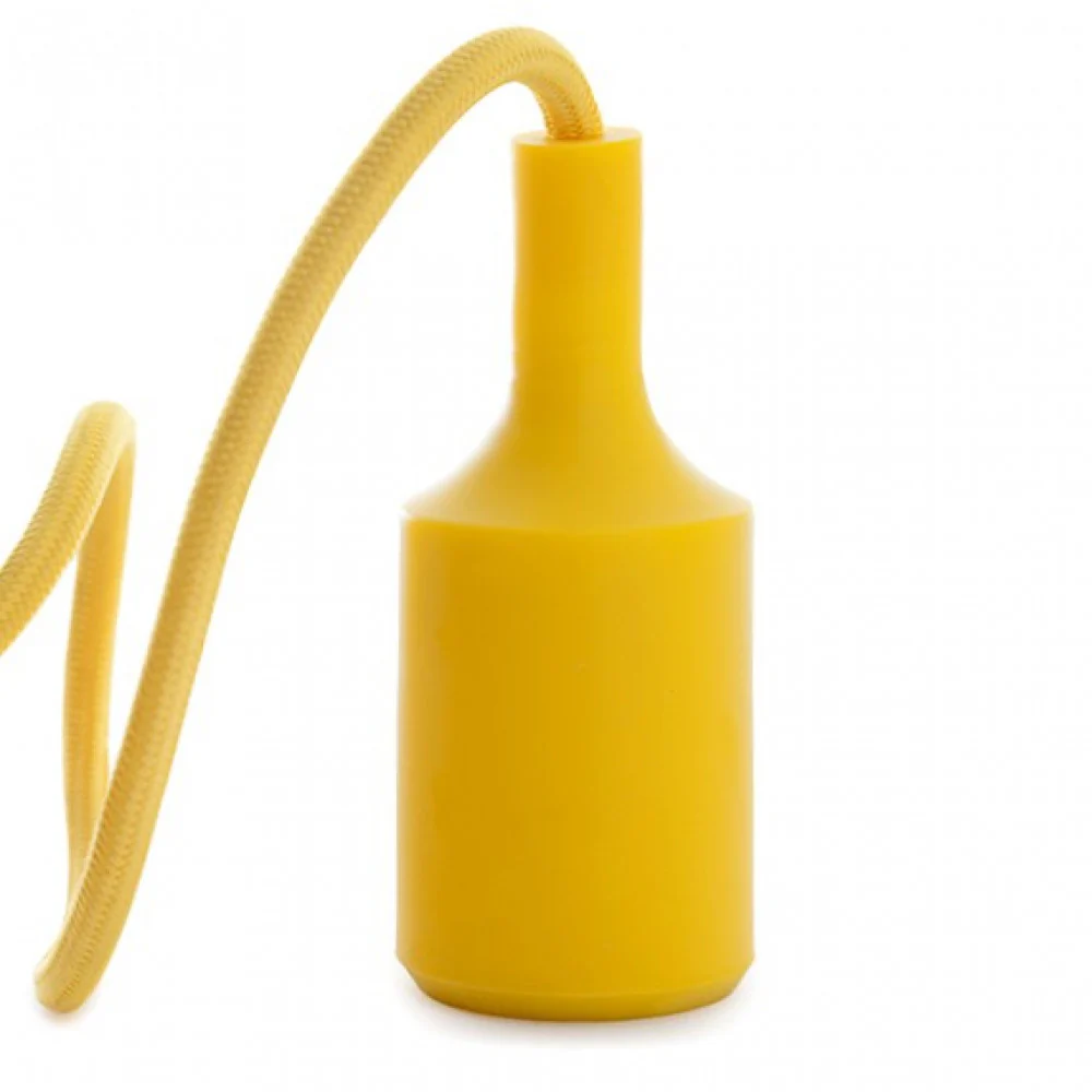 Portalámparas E27 Cable - Rosetón - Color Amarillo - Image 3