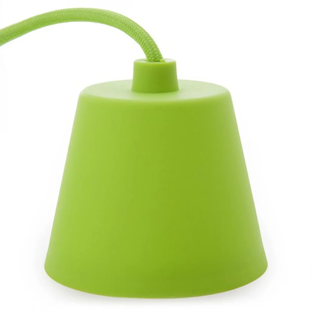 Portalámparas E27 Cable - Rosetón - Color Verde - Image 2