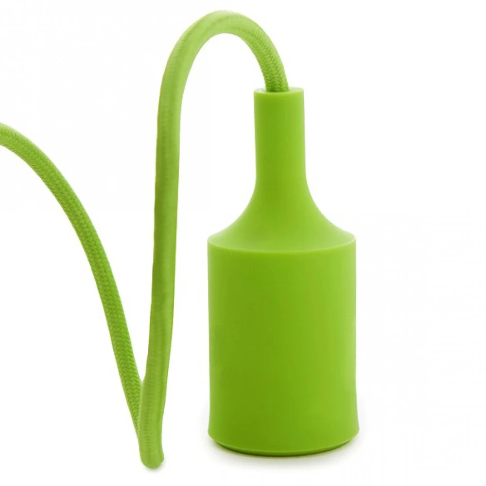 Portalámparas E27 Cable - Rosetón - Color Verde - Image 3