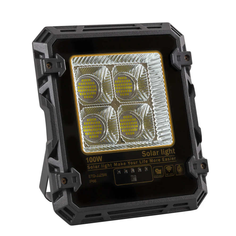 Proyector 100W con Panel Solar Control Remoto IP65  [1916-FLSOL-100W-CW] - Image 3