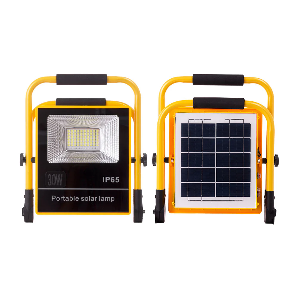 ProyectorLED Solar 30W 6500K Panel: 6V/9W Battery: 3.2V/8000Mah Remote Control [Ho-Solarfl-30W-05