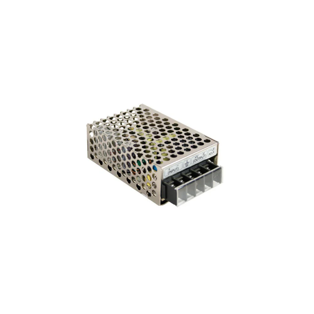 RS-15-12  Transformador MEANWELL Entrada 88-264VAC Salida 12VDC 1,3 A 15,6W Aislamiento 3000 VAC