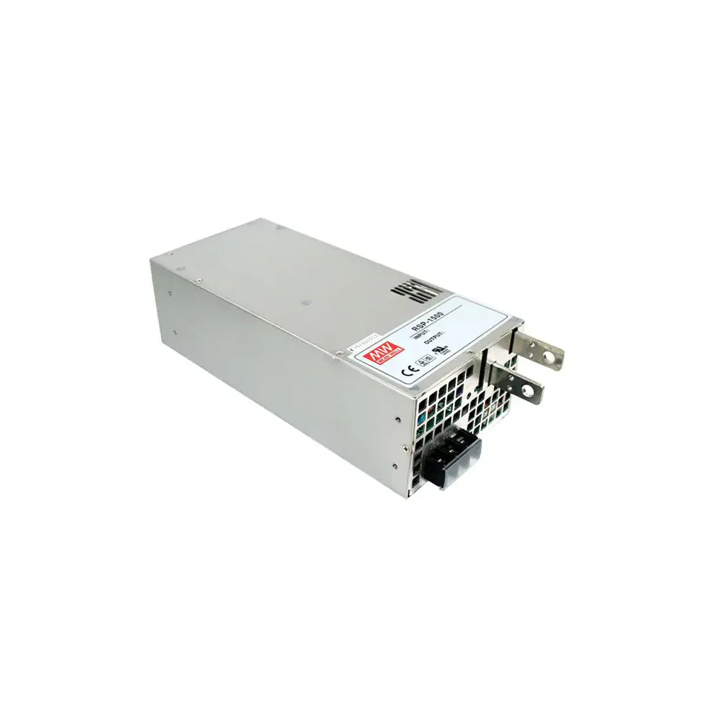 RSP-1500-12  Transformador MEANWELL Entrada 90-264VAC Salida 12VDC 125 A, 1500W PFC ParaleloAislamiento 3000 VAC