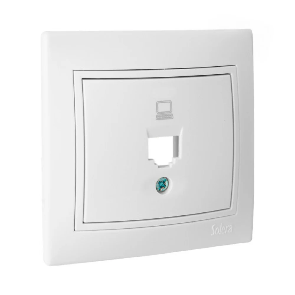 Tapa + Chasis para Toma de Datos Rj45 con Marco Serie Europa Solera [E3-42995
