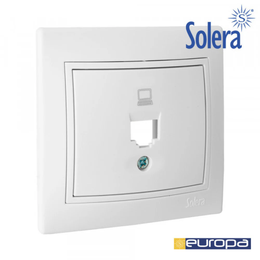 Tapa + Chasis para Toma de Datos Rj45 con Marco Serie Europa Solera [E3-42995 - Image 2