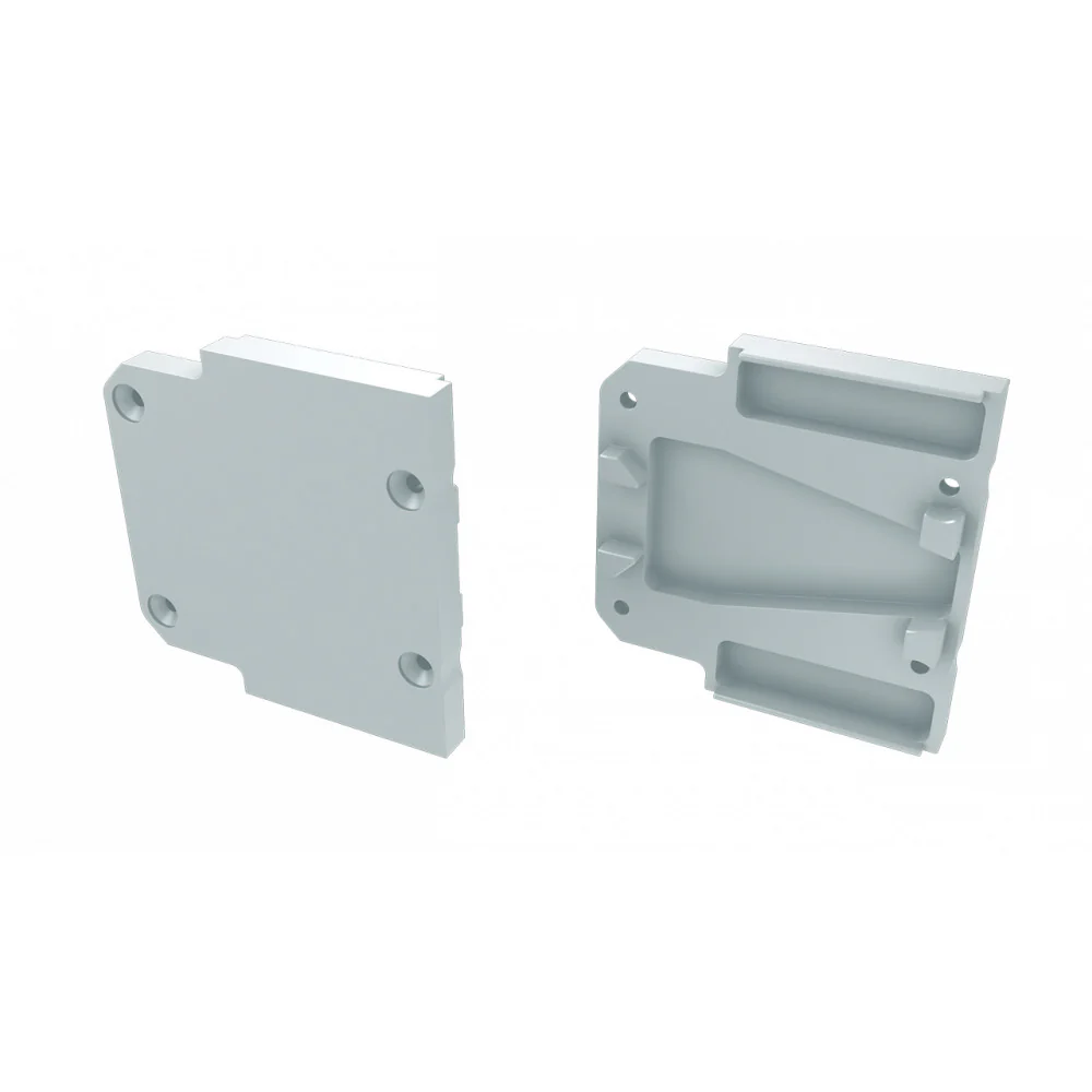 Tapón Final Perfíl Tipo DOPIO - Aluminio - Blanco