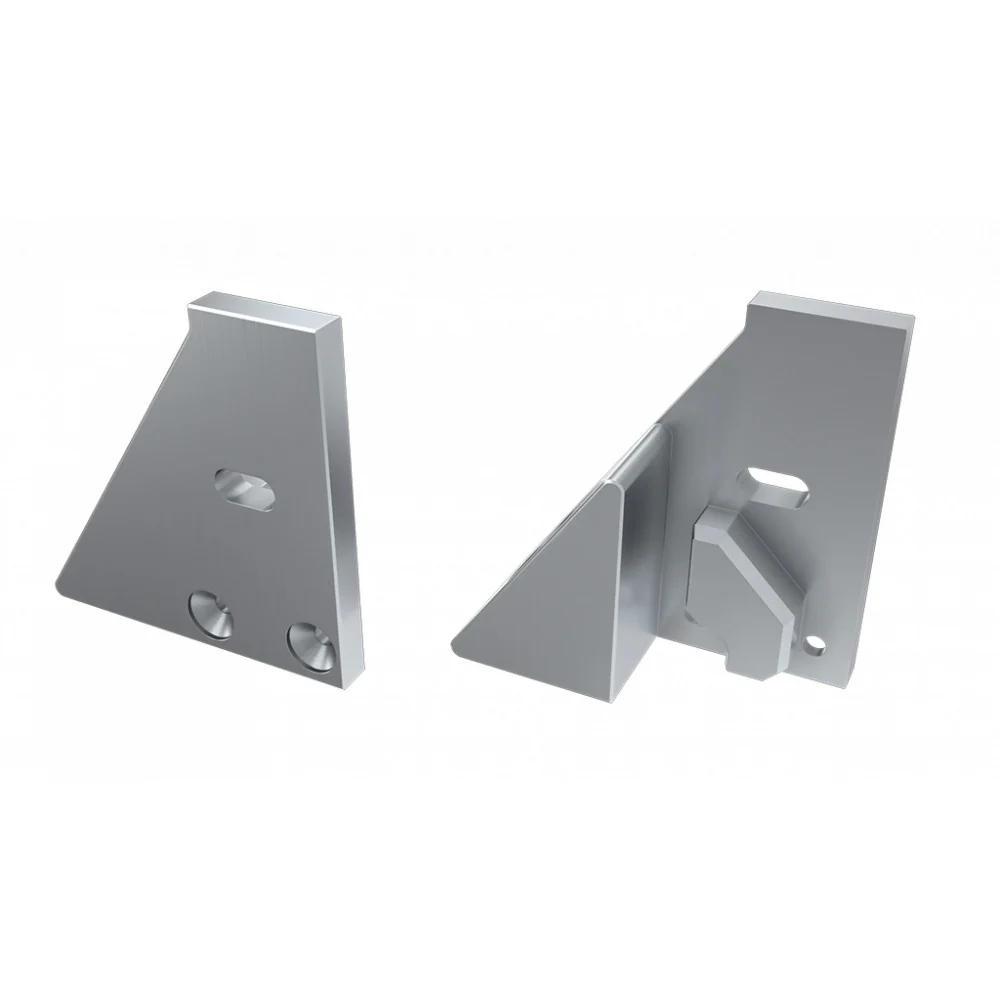 Tapón Final Perfíl Tipo I6 (Cristal 6mm) - Aluminio-Plata- Izquierda - Con Agujero - Image 4