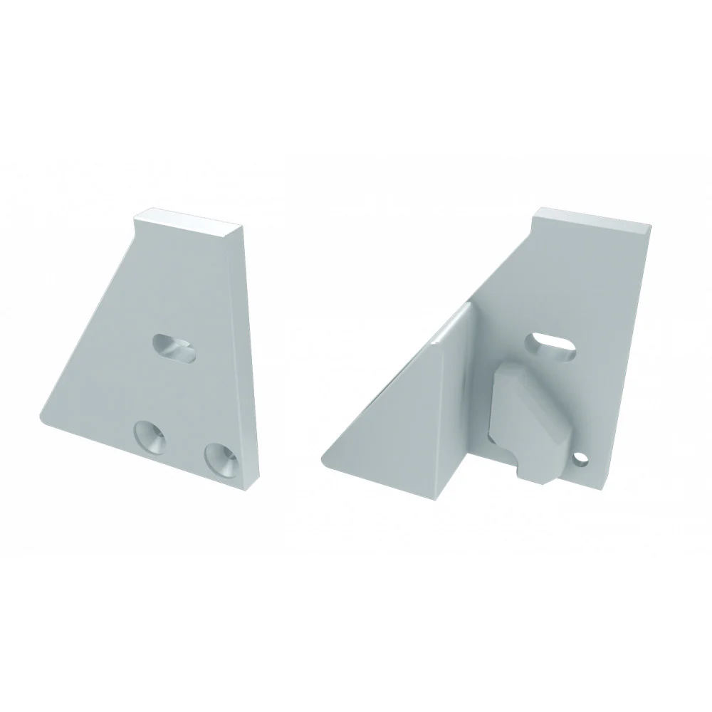 Tapón Final Perfíl Tipo I6 (Cristal 6mm) - Aluminio-Plata- Izquierda - Con Agujero - Image 6