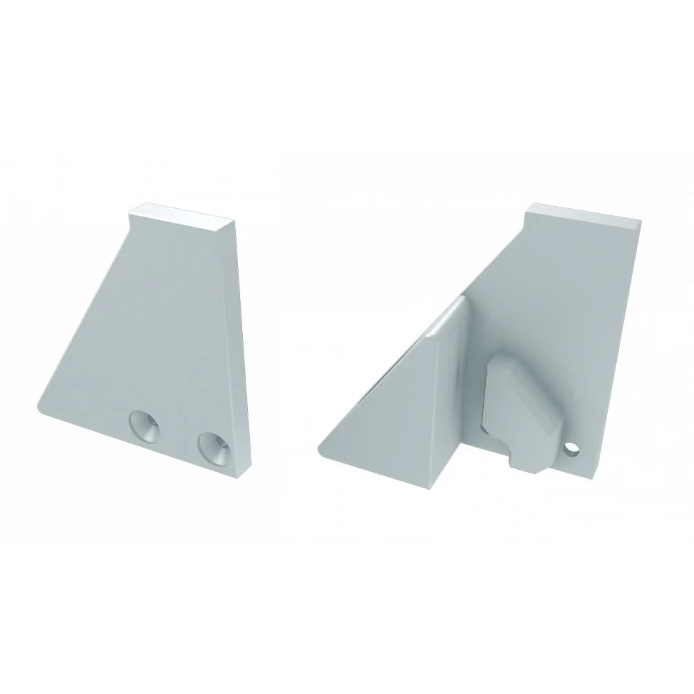 Tapón Final Perfíl Tipo I6 (Cristal 6mm) - Aluminio-Plata- Izquierda - Con Agujero - Image 7