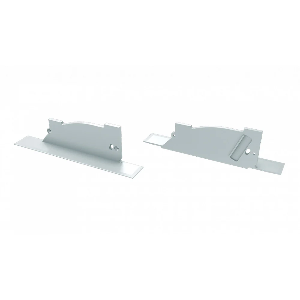 Tapón Final Perfíl Tipo TOPO LL-12-0561-10 - Aluminio - Blanco - Derecha - Con Agujero