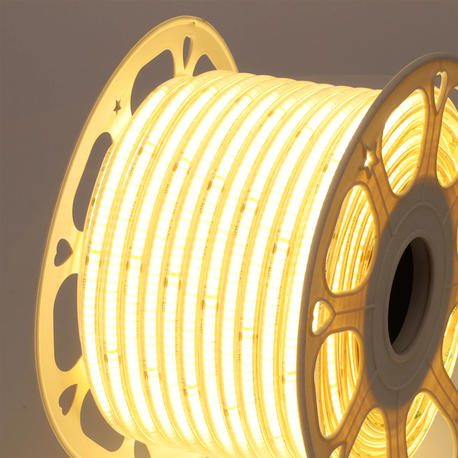 Tira de Leds COB Autorectificada 220VAC 10W/m IP65 - 50 Metros Cinta 3M Blanco Cálido 3000K - Image 4