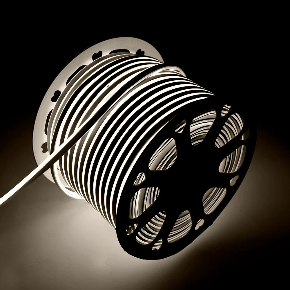 Tira LED Manguera "Neon Flex" 6W 6000ºK 220VAC 8x16mm Simple 120xSMD2835 6W/M x1M 40.000H   [HO-NSPVC8x16SOY220CW] - Image 17