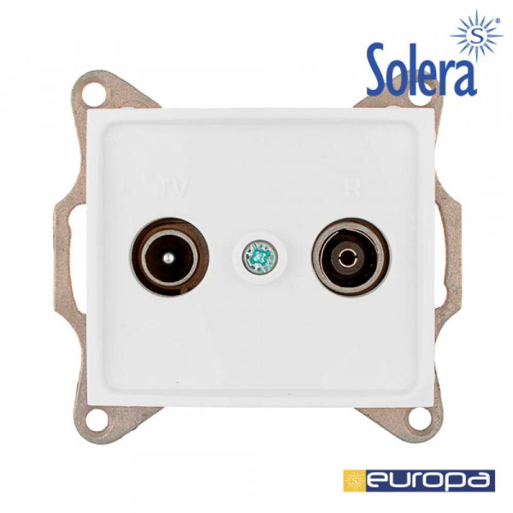 Toma Intermedia de Señal para Tv y Radio de Empotrar Blanco Serie Europa Solera [E3-42998 - Image 2