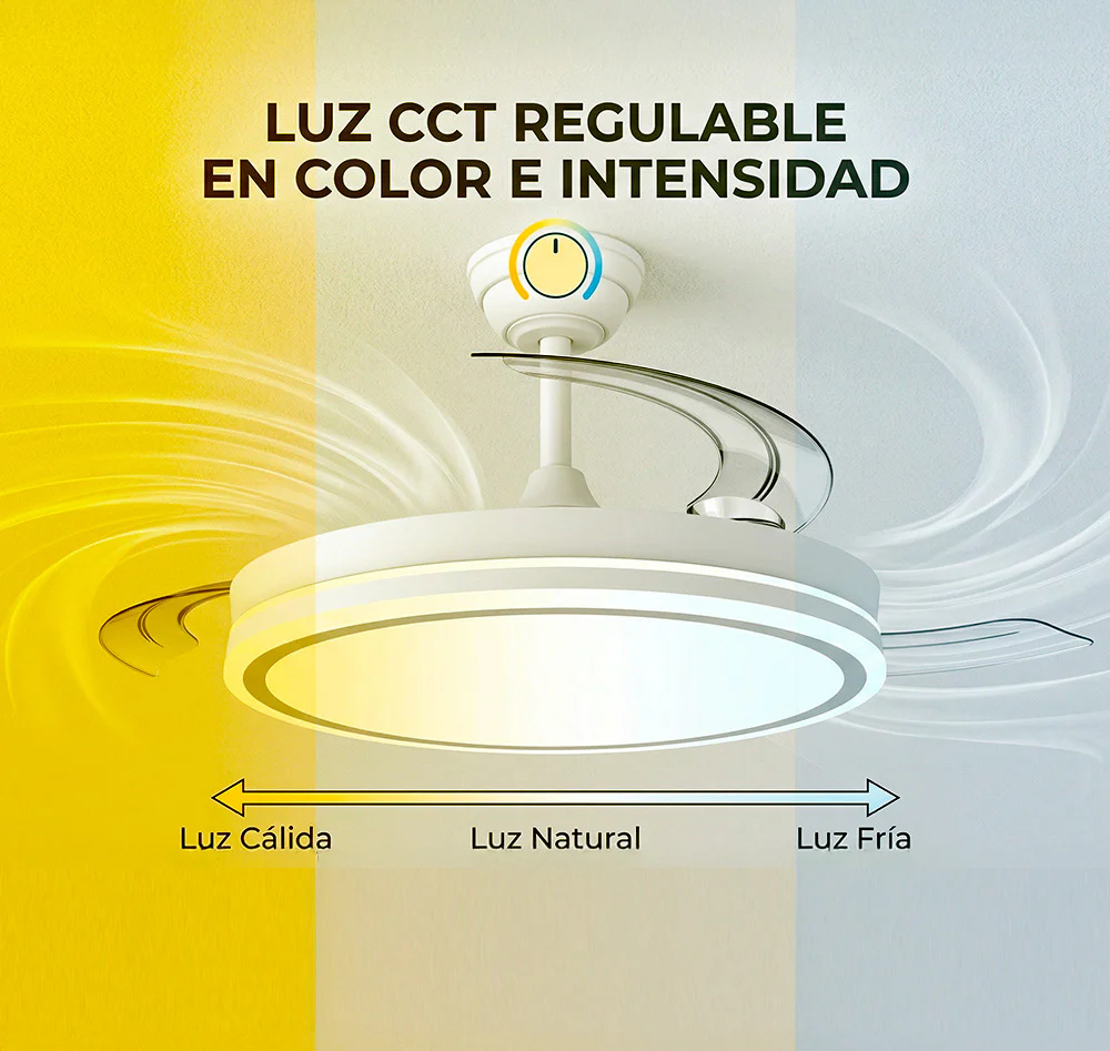 Ventilador Dc Blanco Función Verano-Invierno 59W 6980lm 3500-4000-6500k - Image 6